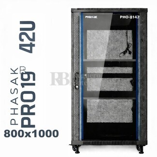 Armario Rack 42U 800x1000 | Phasak Pro PHO-8142 19 In